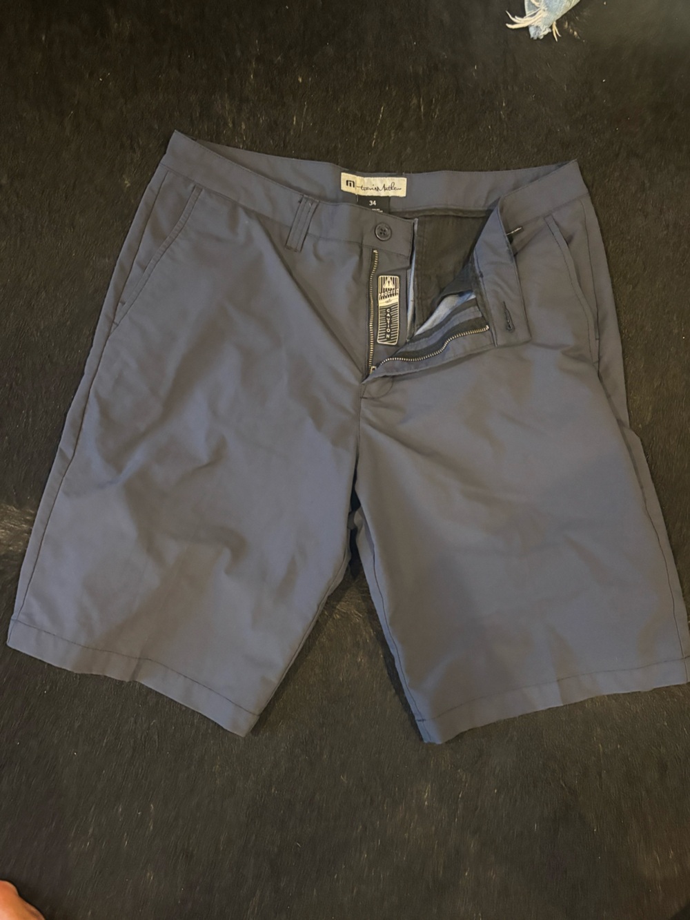 Travis Mathew Men's Light Gray Flat Front Golf Shorts